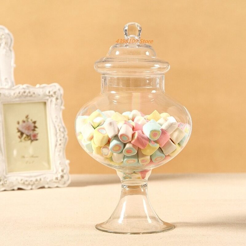 Apothecary Glass Candy Jar| Decorative Household Glass Storage